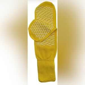 LDL XXL PATIENT HOSPITAL NON SLIP GRIPPER SOCKS YELLOW HEALTHCARE CARE SLIPPERS